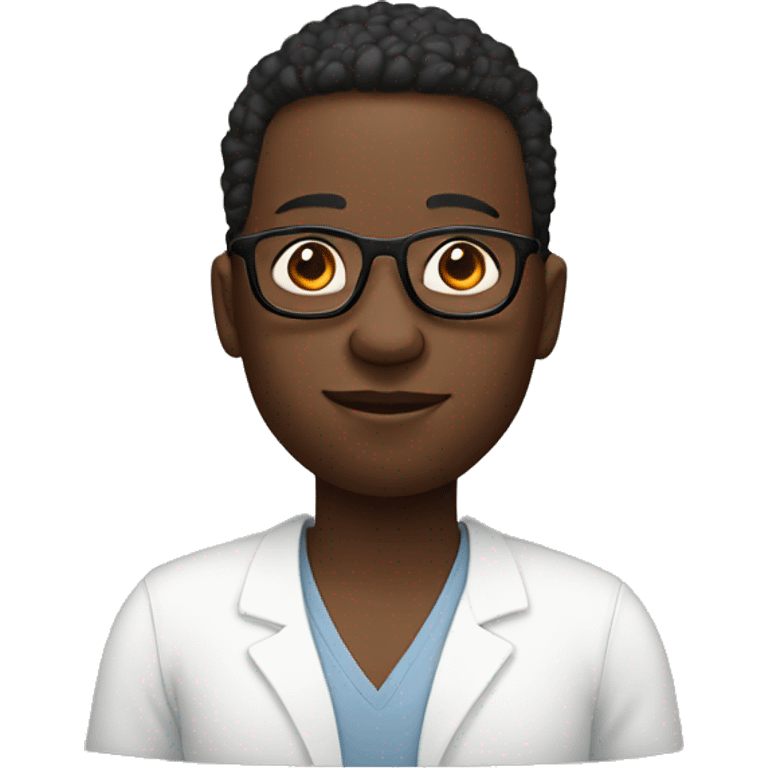 pregnant african male with glasses emoji