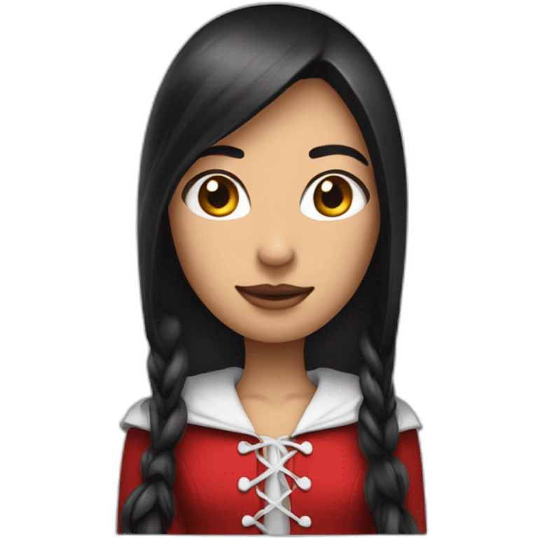 red-ridding-hood-long-straight-black-hair-with-white-streak-hair emoji