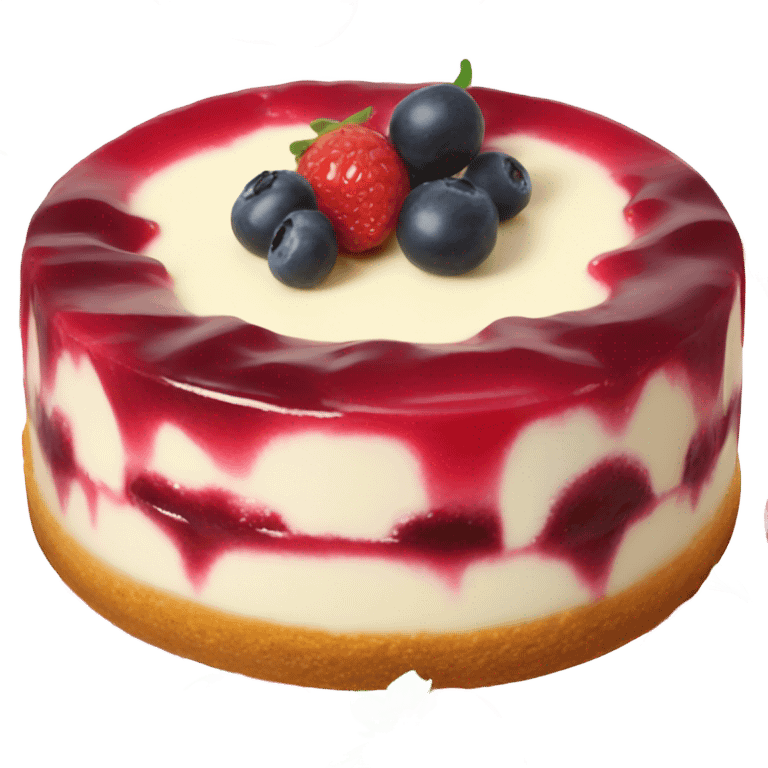 Realistic berry cheesecake  emoji