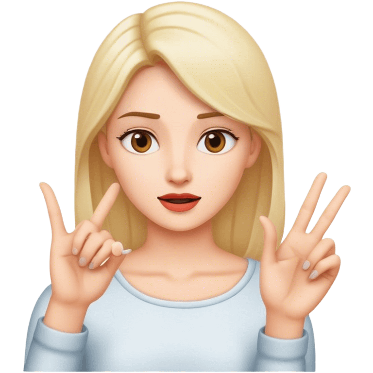 Woman talking with exaggerated hand gestures emoji