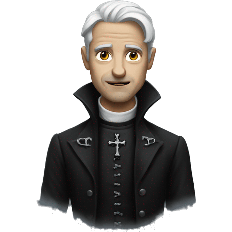 Gothic man with hope emoji