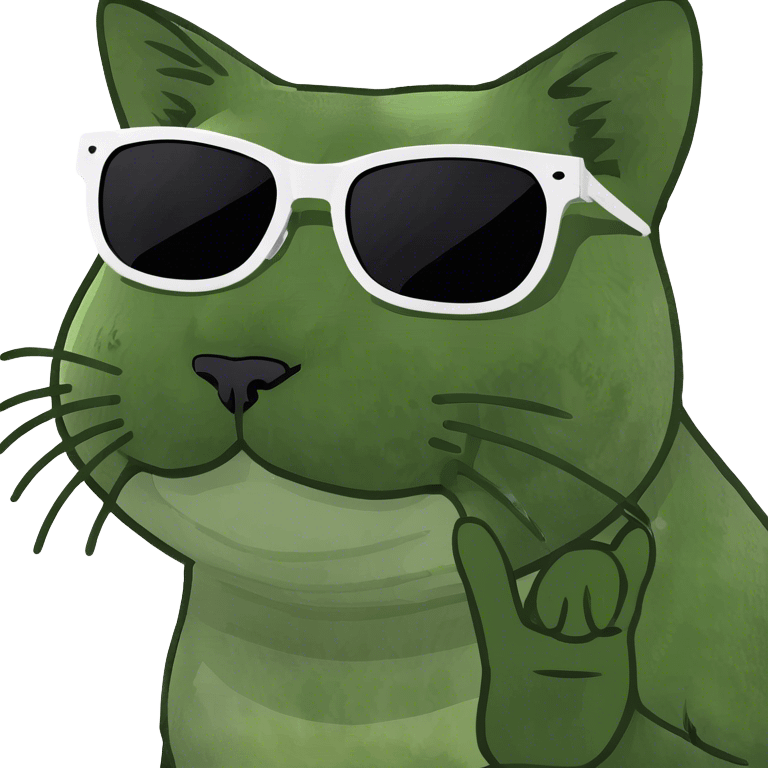 Cat with sunglasses emoji