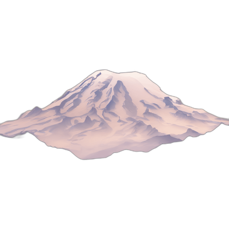 Mount rainier, mountain landscape emoji