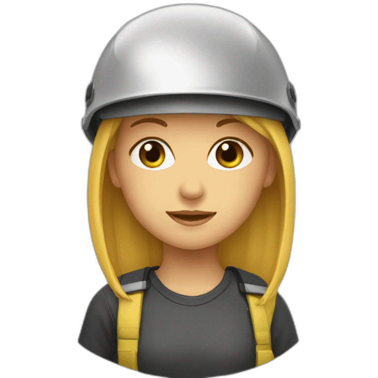 Girl with helmet emoji