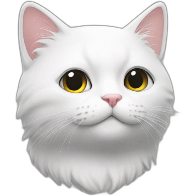 Chat blanc emoji