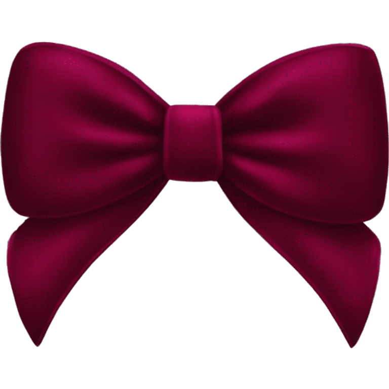 Dark red velvet aesthetic bow emoji