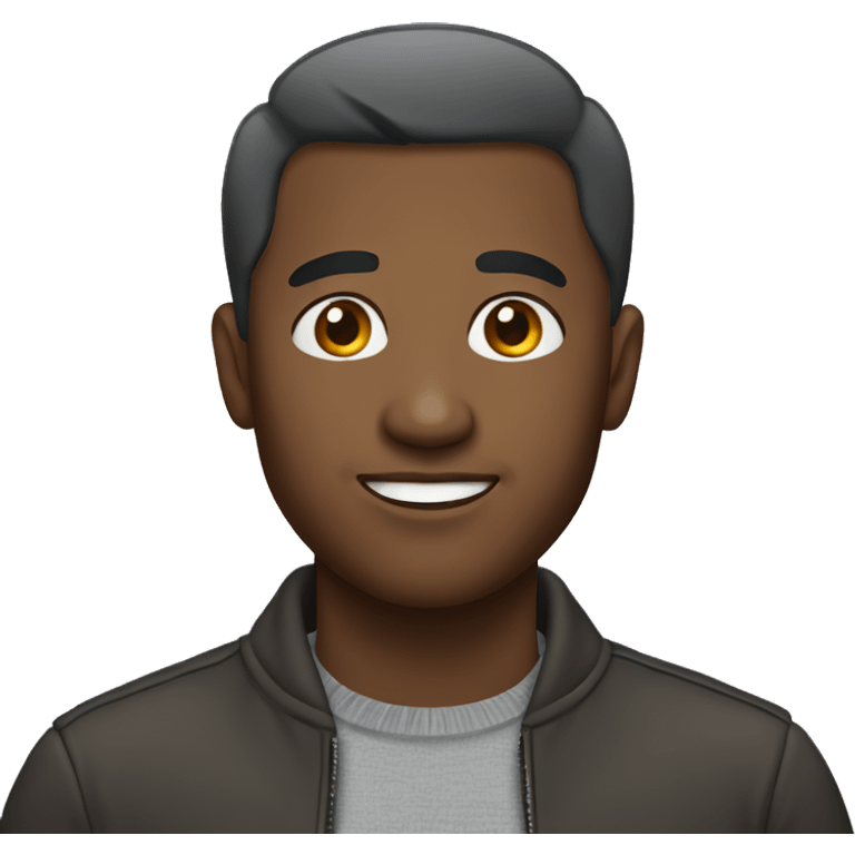 African American man with short hair emoji