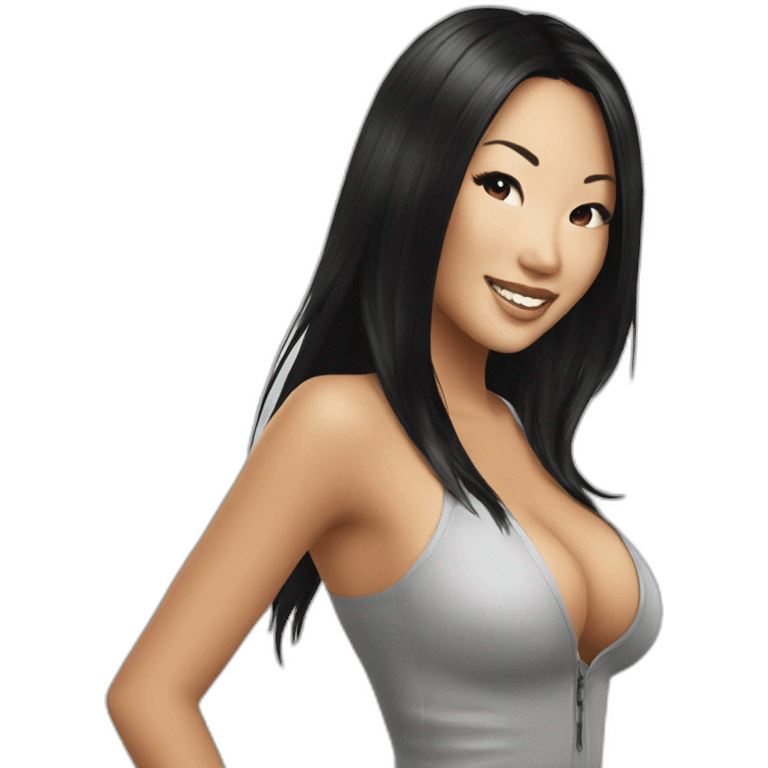 Asa Akira happy emoji