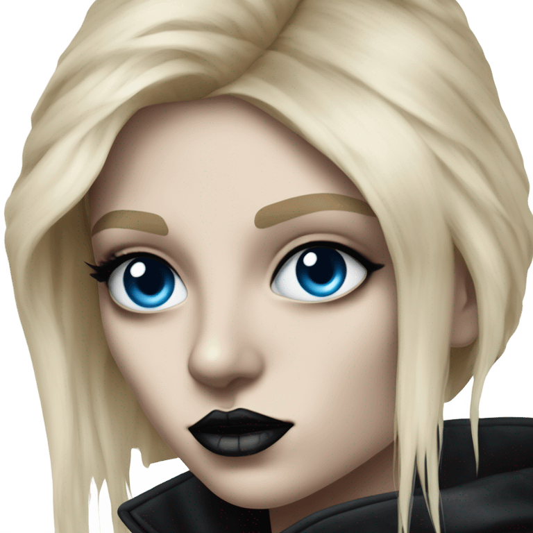 hyper realistic goth blonde blue eyes victoria secret model emoji