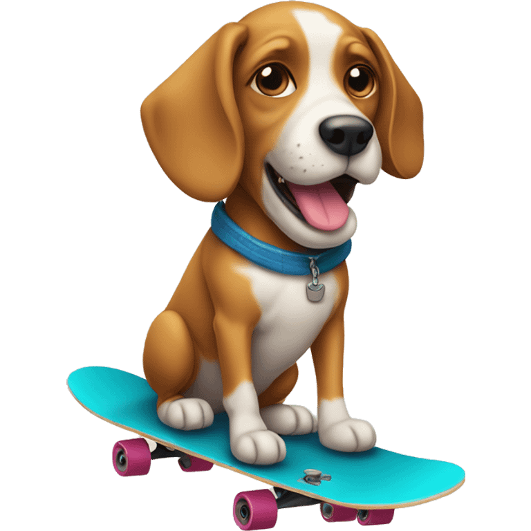 dog with skateboard  emoji