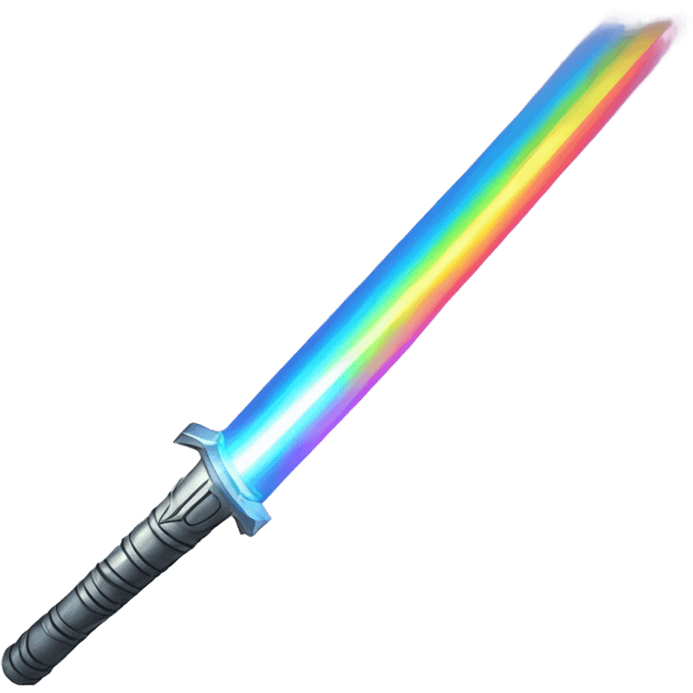 light saber sword with rainbow ray emoji