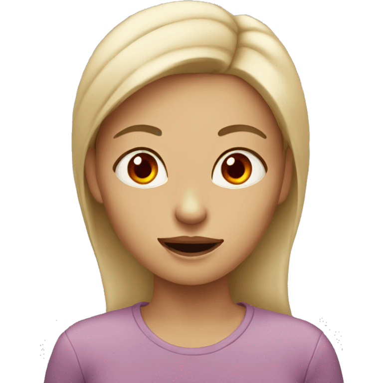 woman with red eyes eating snacks emoji