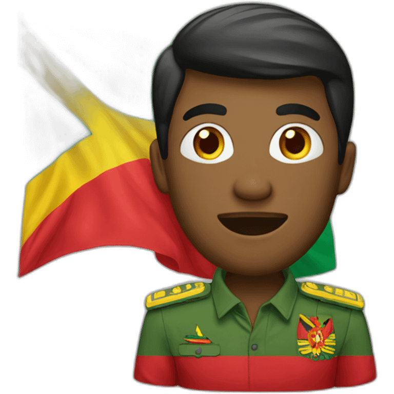 Homme avec un drapeau du Mozambique emoji