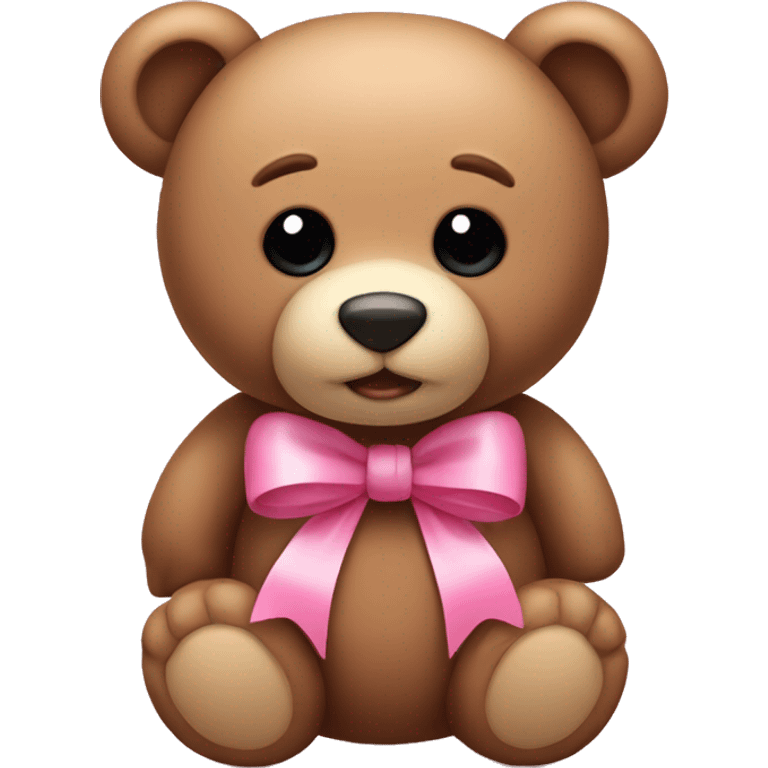 teddy bear with pink bow emoji