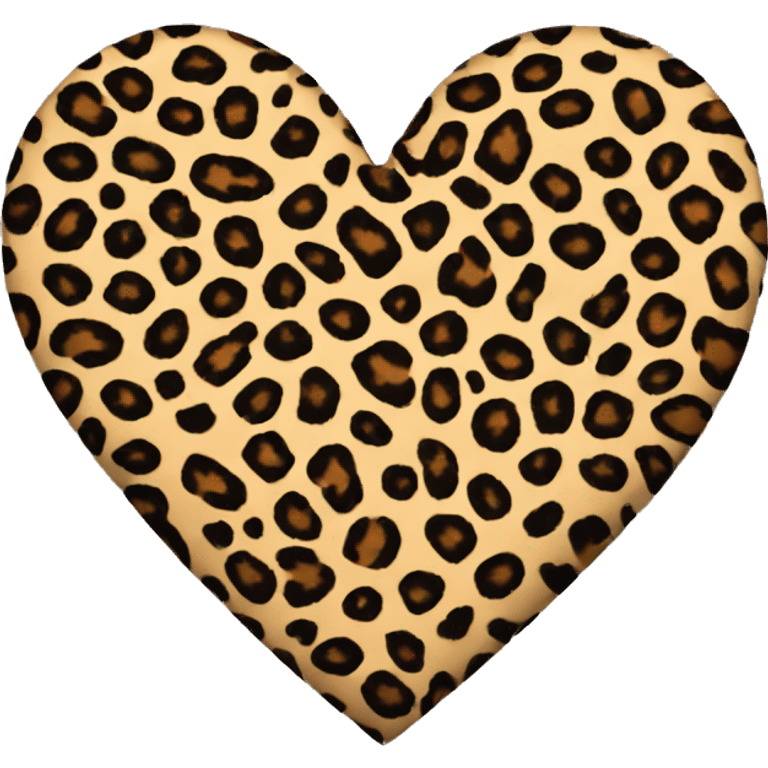 Leopard print heart emoji