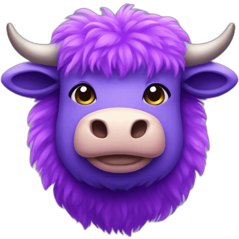 fluffy purple ox emoji