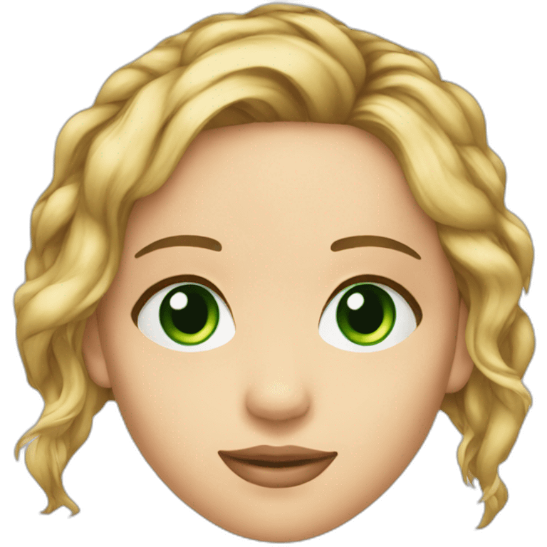 Jennifer Lawrence with Green eyes emoji