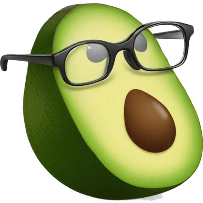 avocado with glasses emoji