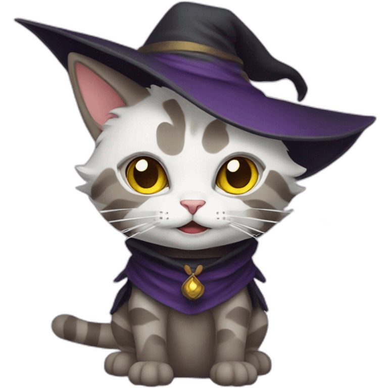 Cat witch emoji