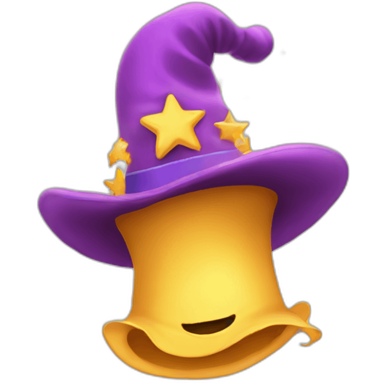 star jumping out of a magic hat without face emoji