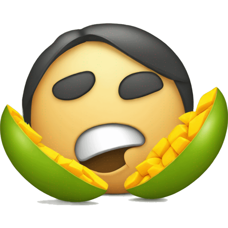 Money eating mangoes emoji