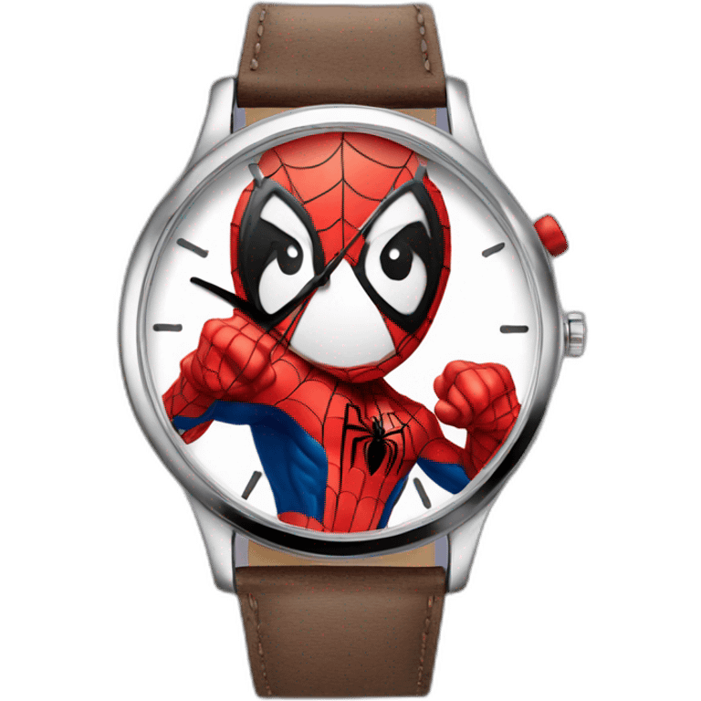 Funny spiderman watch emoji