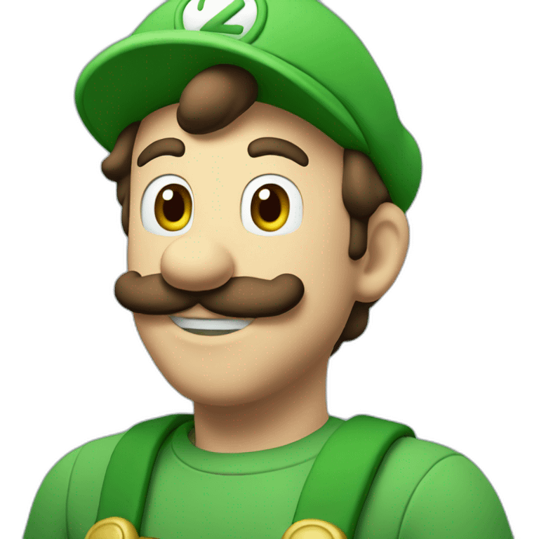 luigi with skies emoji