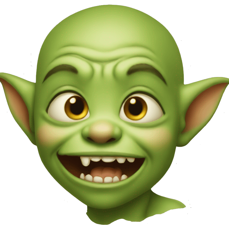 Goblin baby cute face emoji