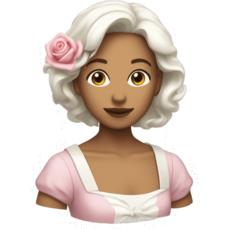 Une fusée rose et blanche emoji