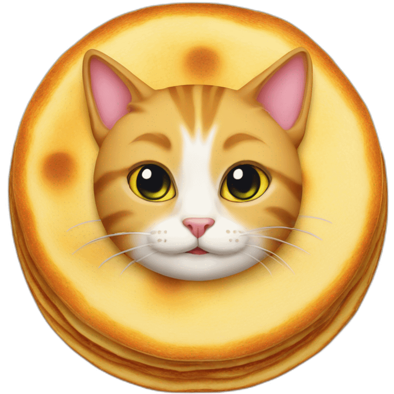 cat on the pancake emoji