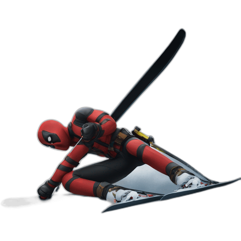 Dead pool qui fait du ski alpin emoji