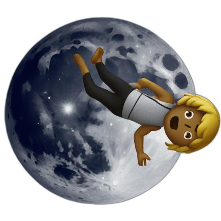 maybe falling from the moon emoji