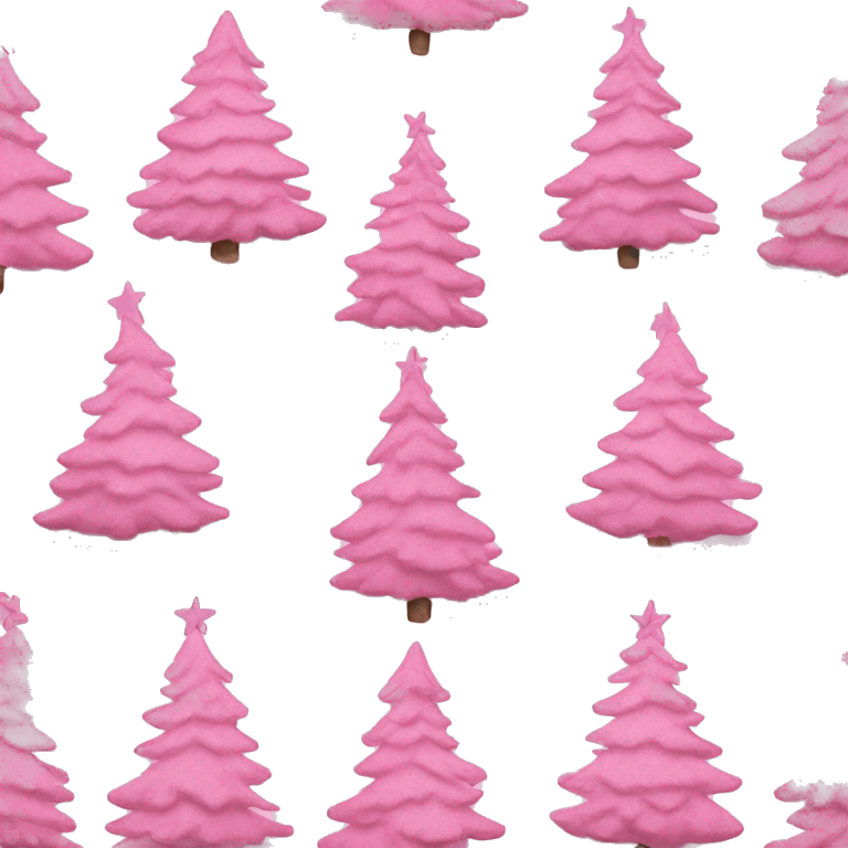 pastel pink christmas tree emoji