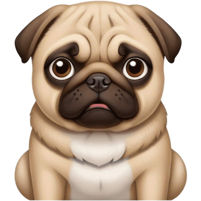 Pug protesting emoji