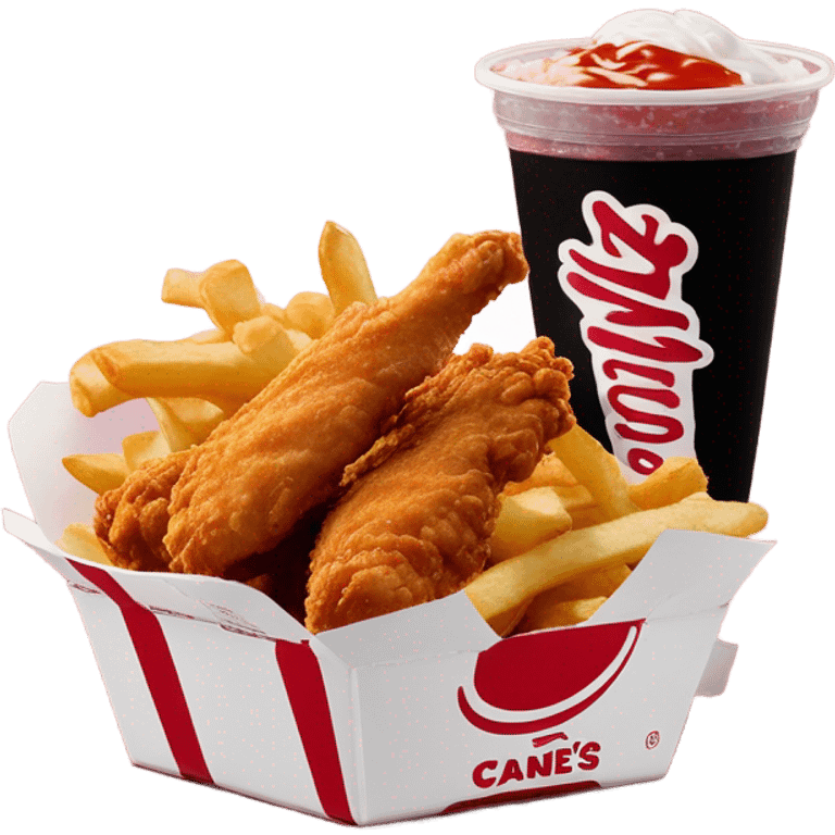 raising canes box combo with soda emoji