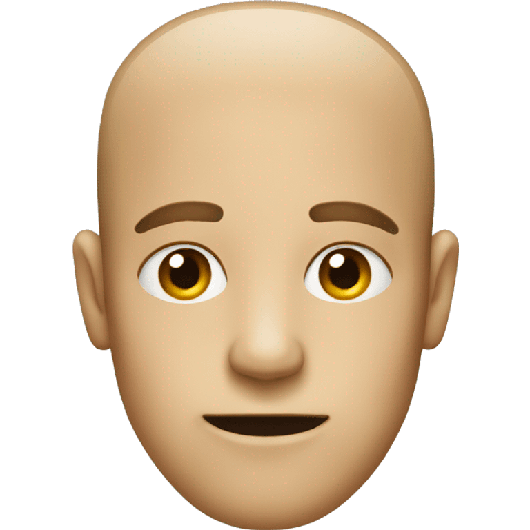 a normal emoji with no eye and mouth emoji