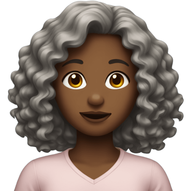 girl with wavy hair  emoji