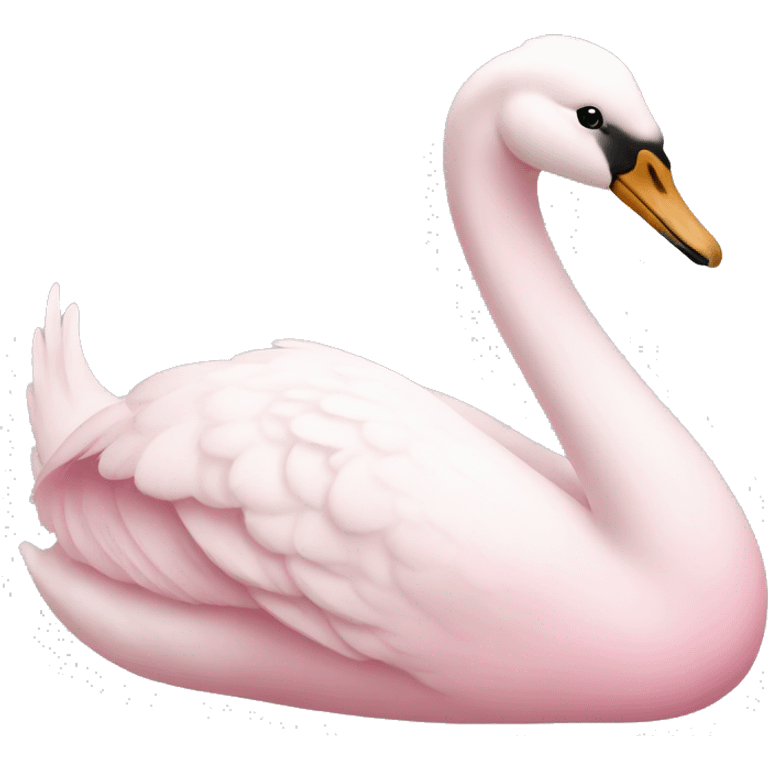 pastel pink swan emoji