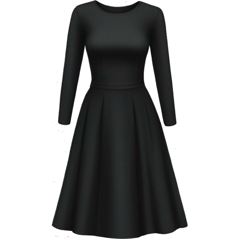 long sleeve black dress emoji