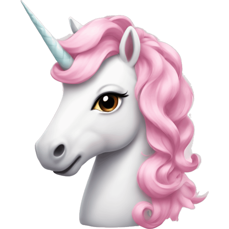 Light pink unicorn a light pink bow emoji