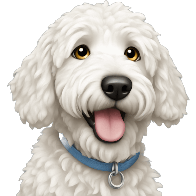 White golden doodle emoji