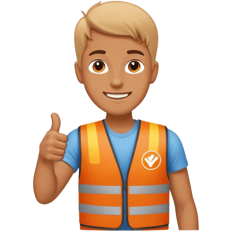 an eager person wearing a Y Combinator vest giving a thumbs up emoji