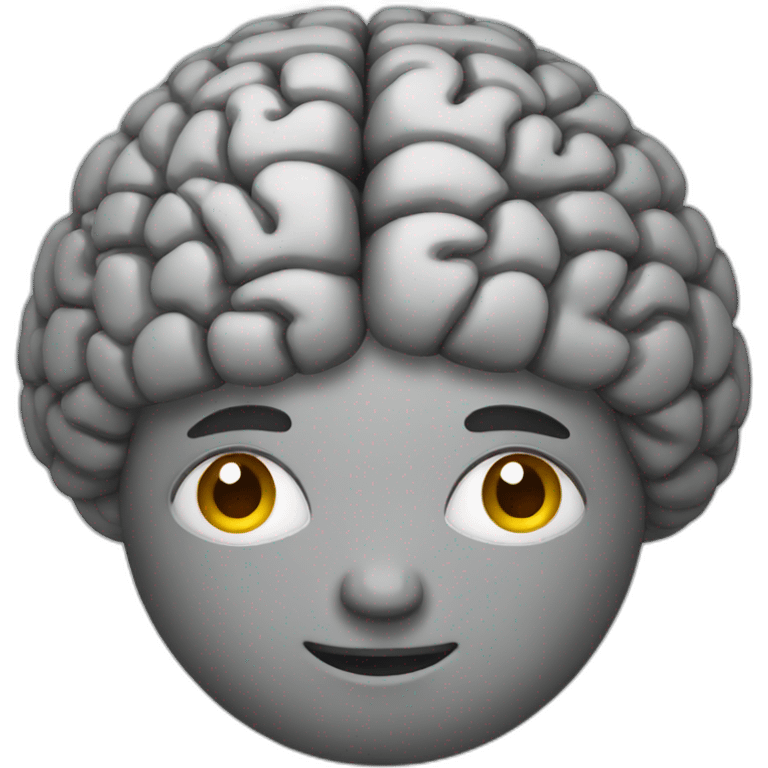 brain gray emoji