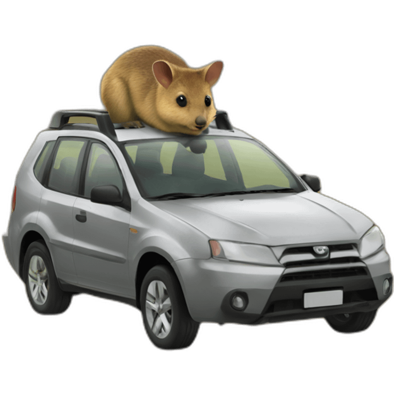 quokka wallaby drive car emoji