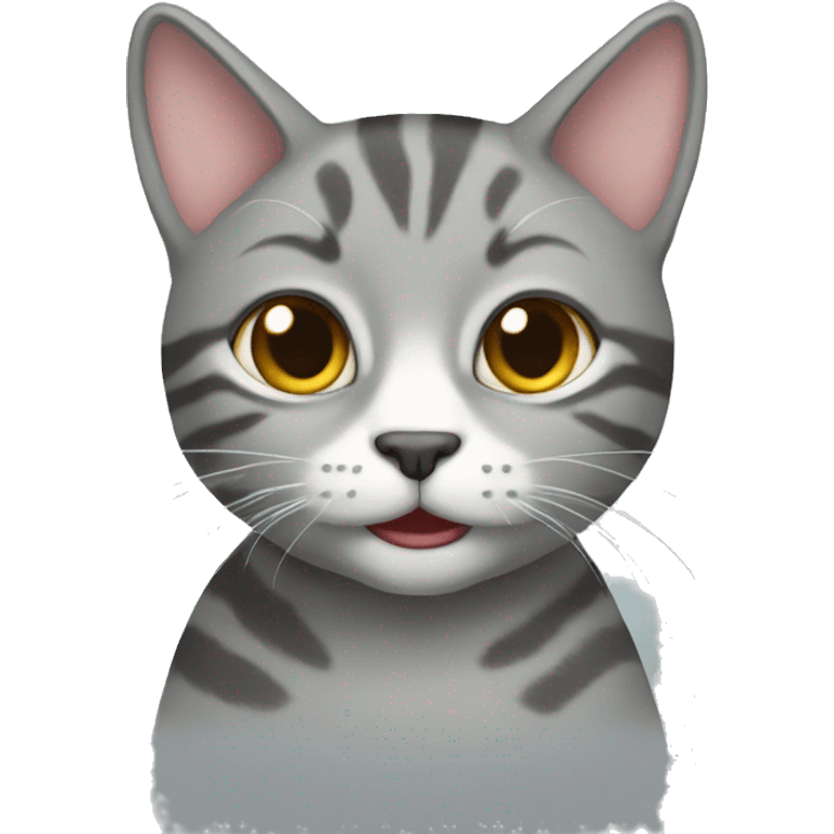 Grey tabby cat  emoji