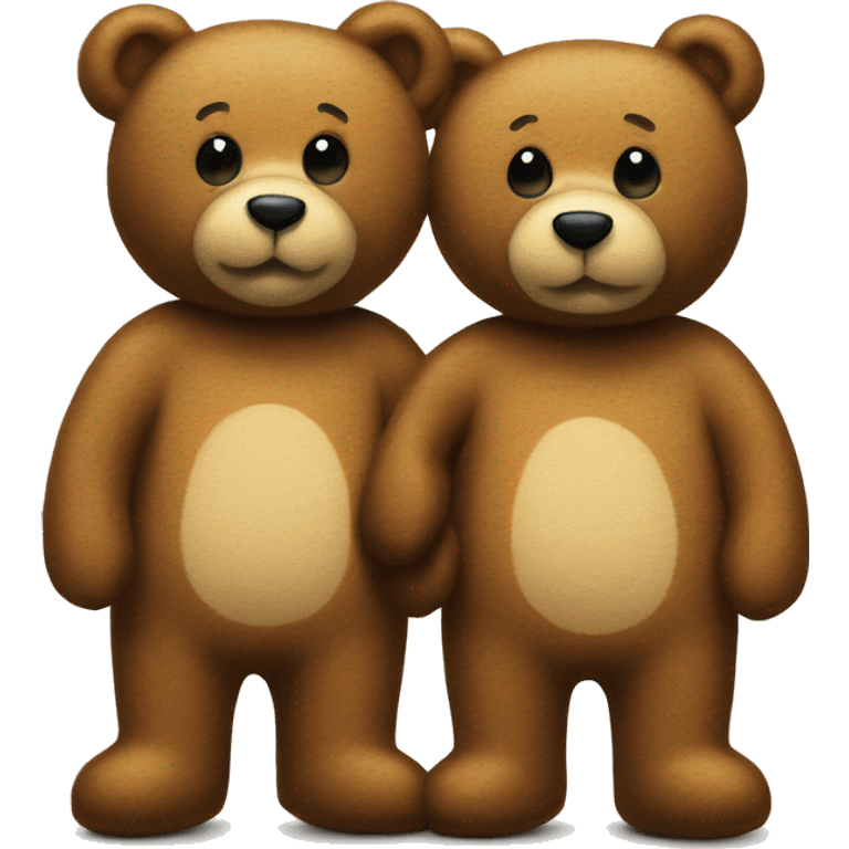 Two teddy graham bears emoji