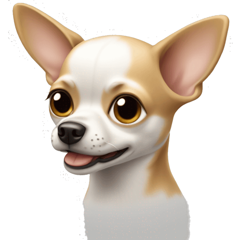 White and tan chihuahua dog emoji