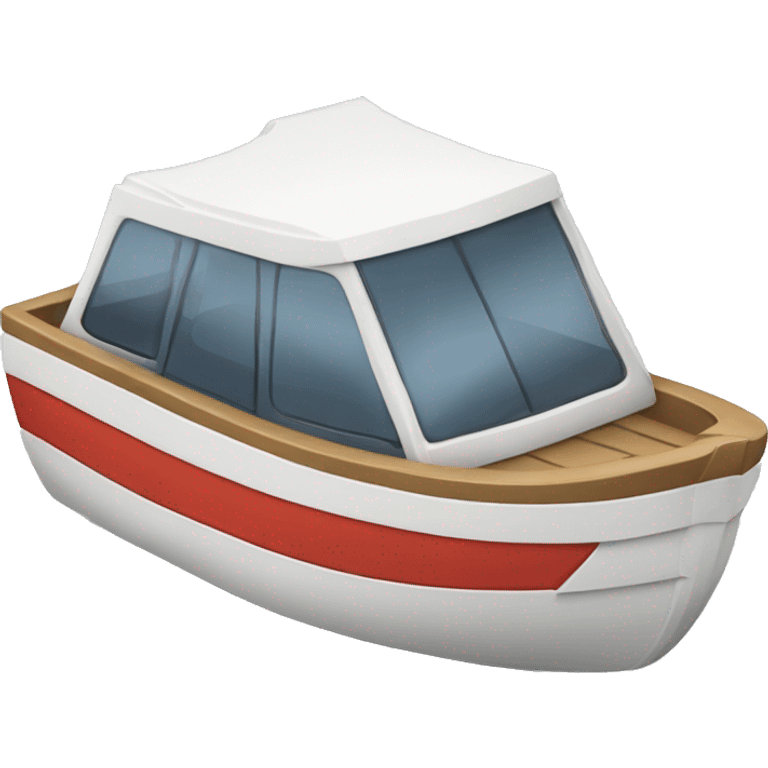 Car with a boat emoji