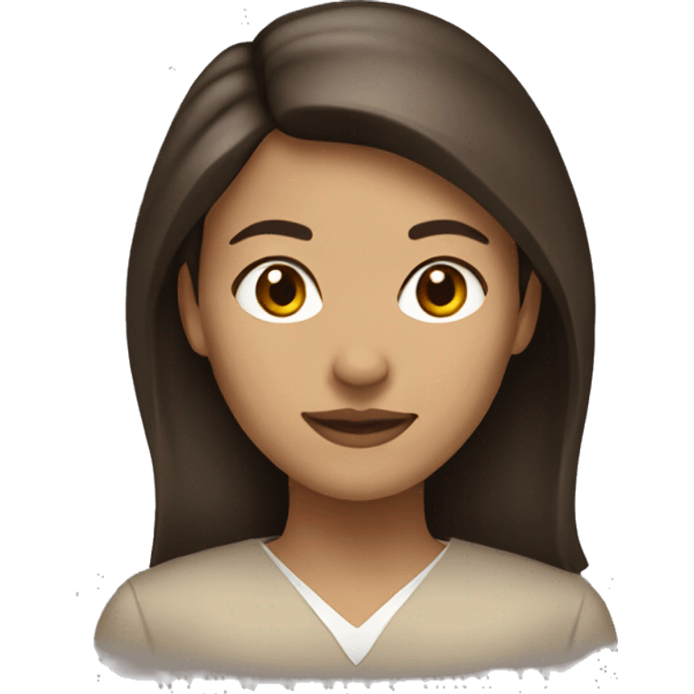 female art school graduate tan with dark brown hair emoji