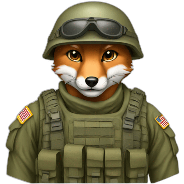 Military Fox emoji